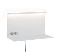 Paulmann 78919 Applique LED Jarina avec étagère incl. 1x4,5 / 1x1,6 watts gradable Lampe de lecture murale Blanc Liseuse Métal lampe murale 3000 K