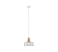 Lum En Susp Neordic Yva Max1x20w E27 Clair/Bois 230v Verre/Bois