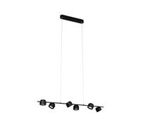 Paulmann 79773 LED luminaire en suspension Puric Pane 6x350lm 3-Step-Dim hauteur réglable incl. 6x4,5W gradable luminaire suspendu Noir Métal 2700K