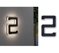 Paulmann 79843 Eclairage solaire pour numéro de maison 0.20 W blanc chaud noir