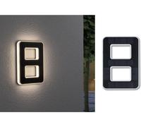 Paulmann Lampe solaire pour numéro de maison 79849 – LED 3000K IP44 noir CEE A