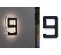 Paulmann 79850 Eclairage solaire pour numéro de maison 0.20 W blanc chaud noir