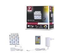 Paulmann 79876 Stripe LED MaxLED 250 Kit de base 1,5 m revêtu IP44 5,5 W 405 lm Tunable White 24 VA dimmable Ruban LED en matière plastique 2700 K