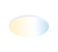 Paulmann 79956 LED Panneau encastré Veluna VariFit Edge 160 mm rond Tunable White Commande lumière blanche Blanc matière plastique Deckenleuchte