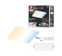 Paulmann 79958 panneau LED panneau encastré Veluna VariFit Edge 160x160mm carré Tunable White commande de la lumière blanche Blanc plafonnier