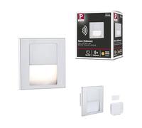 Encastré mural LED Tsaro carré 80x80mm 1W 80lm 230V 2700K Chrome mat Chrome mat G