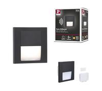 Paulmann 80001 Encastré mural LED Tsaro carré 80x36mm 1W 80lm 230V 2700K Noir