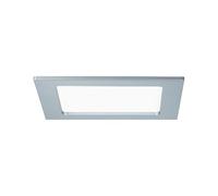 Paulmann 92077 Kit encastrés Quality Panneau LED, carré, 1x12W, 4000K, 230V, 165x165mm, Chrome mat/Plastique