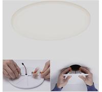 Paulmann 92389 Panneau LED spots encastrés Veluna VariFit IP44 185 mm rond incl. 1x8,5 watts plafonnier Satin plastique 3000 K