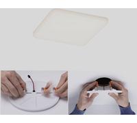 Paulmann Panneau LED encastrable Veluna VariFit 8,5 W 3000 K IP44 125 x 125 mm Satiné