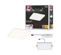Paulmann Panneau LED encastrable Veluna VariFit 8,5 W 3000 K IP44 125 x 125 mm Satiné