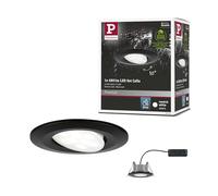 Paulmann 92461 spots encastrés LED Calla rond incl. 1x6W IP65 blanc neutre projecteur encastré Noir mat orientable Spots plast. lampe encastrée 4000K