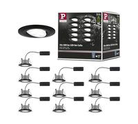 Paulmann 92462 spots encastrés LED Calla rond kit de 10 10x6W IP65 blanc neutre proj. encastré Noir mat orientable Spots plast. lampe encastrée 4000K