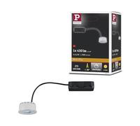 Paulmann 92471 Nova LED, module d'encastrement Coin Reflector rond 50 mm, 6,3 W, 430 lm, 230 V, 2700 K, satiné rond, dimmable, spot encastré en matière plastique