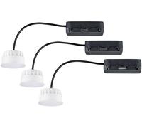 Paulmann 92477 Spots enc. LED Choose module Coin kit de 3 Easy-Dim rond 3x6,5W grad. ampoule Satin projecteurs enc. plast. lampe enc. 2700K