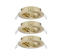 Paulmann 92489 spots encastrés LED Choose spot orientable max. 3x10 watts spot encastré pour plafond Laiton brossé lampe encastrée Alu