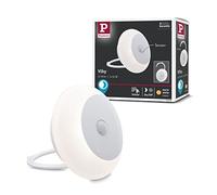 Paulmann 92492 Viby Veilleuse mobile LED ronde 0,7 W avec détecteur de mouvement Blanc Plastique 3000 K Blanc chaud