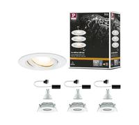 Paulmann Spot encastré Nova 92898 3x7W orientable IP65 blanc