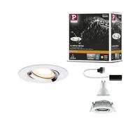 Paulmann 92903 Kit encastrés Premium Nova, IP65, orientable, LED 1x7W, 230 V, GU10, 51 mm Blanc/Alu z
