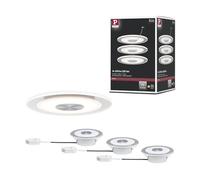 Premium Spot encastré LED Whirl Kit de base rond 120mm 3x4,9W 3x180lm 230V gradable 3000K Alu tourné#Satiné