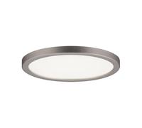 Paulmann 92936 Panneau LED Areo rond incl. 1x8 watts IP44 gradable éclairage de plafond Nickel mat plafonnier plastique éclairage de salon 3000 K