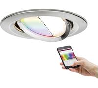 Paulmann Spot encastrable LED Nova Plus 92964 5,2 W RGBW ZigBee gradable fer brossé
