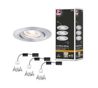 Paulmann 92975 Spot encastré LED Nova mini Plus Coin EasyDim rond orientable incl. 3x4,2 watts gradable Spot encastré pour plafond Alu Lampe encastrée aluminium Blanc chaud 2700 K