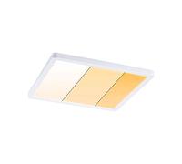 Paulmann 92994 Panneau LED spots encastrés Areo VariFit IP44 gradable sur 3 niveaux 230x230mm carré incl. 1x16W gradable Blanc dépoli plastique 2000 K