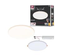 Paulmann Panneau LED Veluna VariFit 93064 – Encastré 21W 3000K IP44 215 mm Satin, Gradable 3 niveaux