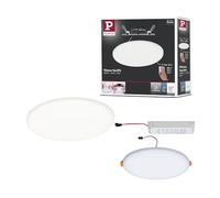 Paulmann 93067 Panneau LED spots encastrés Veluna VariFit IP44 gradable sur 3 niveaux 185mm rond incl. 1x17,5 plafonnier Satin plastique 4000K