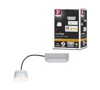 Paulmann 93073 Module d'éclairage encastré LED Smart Home Zigbee blanc chaud Coin rond 50 mm 6 W 470 lm 230 V 2700 K Satiné rond dimmable Spot de plafond en matière plastique