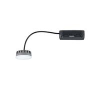 Paulmann Spot LED encastrable Nova Plus Coin – 6W, 470 lm, 2700K, satin, pour salle de bains