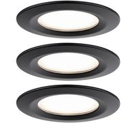 Paulmann Spot encastré Nova 93081 3x6 W LED Noir