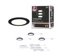 3 X Spot encastré LED 2,5 W - 3000 K - noir - pour éclairage de meuble PAULMANN