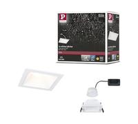 Paulmann 93128 Spots encastrés LED 3-Step-Dim Cole IP44 carré 88x88 mm Coin 6W 470lm 230 V 2700 K Blanc