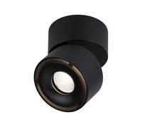 Paulmann 93371 LED spots encastrés plafonnier Spircle 78 mm incl. 1x8,0 W Blanc chaud Noir mat luminaire en saillie aluminium plafonnier 3000 K