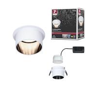 Paulmann Plafonnier Gil 93376 – LED 1x6W 2700K 3-Step-Dim Blanc dépoli / Noir mat