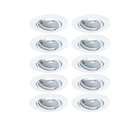 Paulmann 93400 Base encastrés LED rond max. 10 watts Spots encastrés Blanc dépoli lampe encastrée Métal spots pour plafond GU10