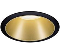 Paulmann 93403 LED spot encastré Cole rond incl. 1x6,5 watts gradable Projecteur encastré Noir, Doré mat Lampe encastrée plastique, Alu zinc Spot pour plafond 2700 K