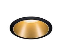 Paulmann 93403 LED spot encastré Cole rond incl. 1x6,5 watts gradable Projecteur encastré Noir, Doré mat Lampe encastrée plastique, Alu zinc Spot pour plafond 2700 K (Lot de 6)
