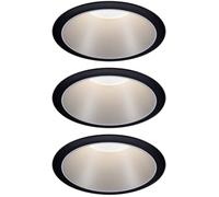 Paulmann Spot encastré Cole Coin 93408 3x6,5 W gradable 2700K IP44 Noir/Argenté