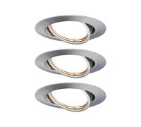 Paulmann Spot encastré LED 3-Step-Dim Base Coin – 3x5W 3000K orientable gradable Acier brossé