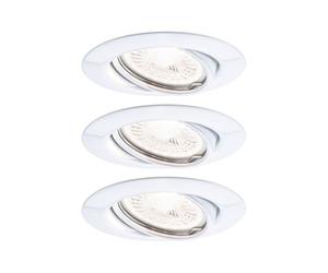 Paulmann 93426 Spot encastré LED Base rond incl. 3x5 watts gradable projecteurs encastrés Blanc spot métal lampe encastrée 3000 K GU10