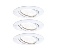 Paulmann Spot encastré LED 93427 Base ronde orientable 3x5W 3000K gradable Blanc