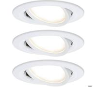 Paulmann Spots encastrables Nova 93449 – jeu de 3 LED 3x6W 2700K orientables blanc mat