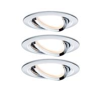 Paulmann 93452 Nova Spot encastrable jeu de 3 LED LED 18 W chrome (brillant)