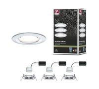 Paulmann 93463 LED spots encastrés Nova Coin kit de base rigide IP44 rond 78 mm Coin 3x6W 3x470lm 230V 2700K chrome
