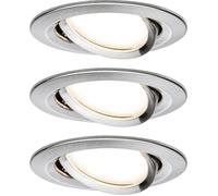 Paulmann 93483 Nova Spot encastrable jeu de 3 LED LED 6 W fer (brossé)
