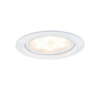 Paulmann 93555 kit éclairage de meubles LED Micro Line rond incl. 1x4,5 watts éclairage de placard Blanc éclairage d'armoire Métal lampe de cuisine 2700 K