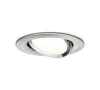 Paulmann 93641 Encastrés Premium Nova, rond, orientable, max. 35W, 230V, GU10, 51mm, Acier brossé/Alu zinc